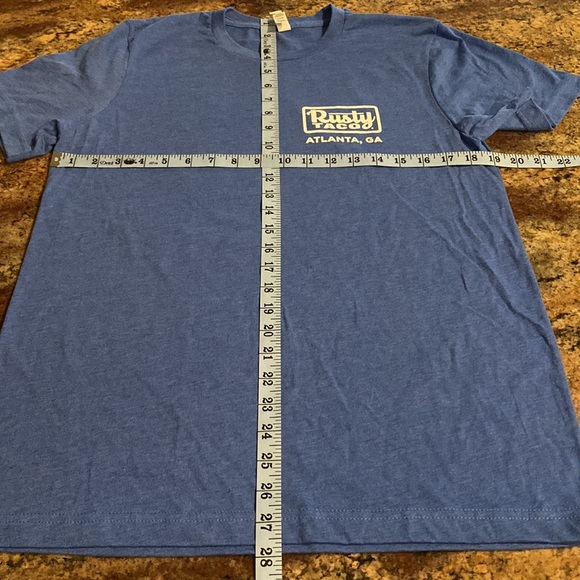 Women’s Medium Blue Short Sleeve T-Shirt, Rusty Taco, Atlanta, GA, NWOT / promo - Picture 4 of 6